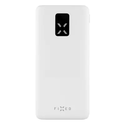 Powerbanka FIXED Zen 10 s LCD displejem a výstupem PD 20W, 10 000 mAh, bílá