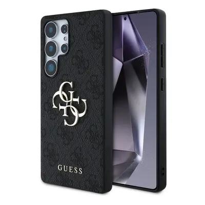 Zadní kryt Guess PU 4G Metal Logo pro Samsung Galaxy S25 Ultra Grey