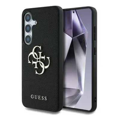 Originální zadní kryt GUESS Grained Big 4G Logo Small Classic Logo do Samsung Galaxy S25 black