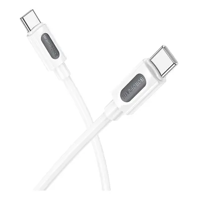 Datový kabel Borofone BX114 Structure USB-C - USB-C PD 60W 3A 1m bílý