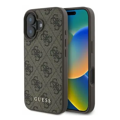 Originální zadní kryt GUESS hardcase 4G Classic GUHCP16SG4GFBR pro iPhone 16 brown