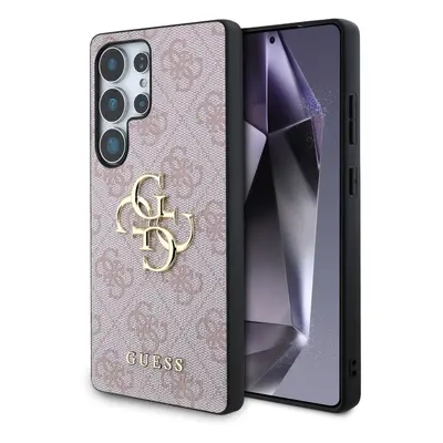 Zadní kryt Guess PU 4G Metal Logo pro Samsung Galaxy S25 Ultra Pink