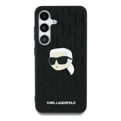 Originální zadní kryt KARL LAGERFELD Leather Monogram Pin Logo Karl Head pro Samsung Galaxy S25 