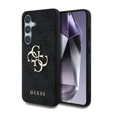 Zadní kryt Guess PU 4G Metal Logo pro Samsung Galaxy S25 Grey