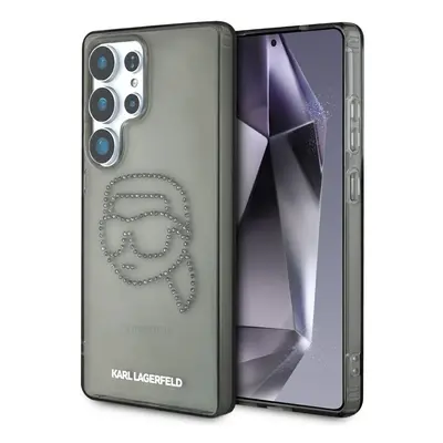 Originální zadní kryt KARL LAGERFELD Rhinestones Karl Head Logo pro Samsung Galaxy S25 Ultra bla