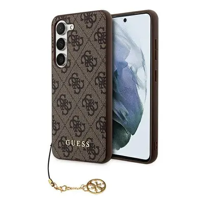 Guess 4G Charms Zadní Kryt pro Samsung Galaxy A55 Brown