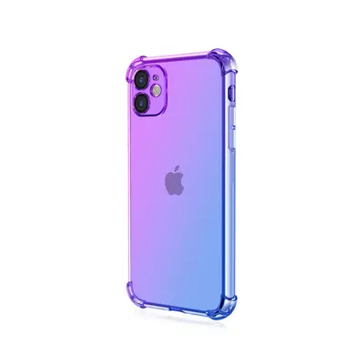 Kryt TopQ iPhone 11 Shock duhový fialovo-modrý 109757