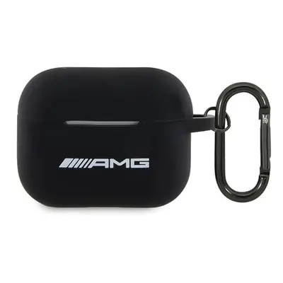 Originální pouzdro AMG Silicone White Logo AMAP2RBK pro AirPods Pro 2 Black