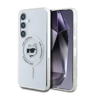 Zadní kryt Karl Lagerfeld IML Choupette Head MagSafe pro Samsung Galaxy S25+ Transparent