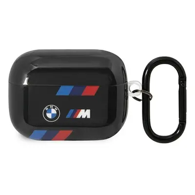 Originální pouzdro BMW Tricolor Stripes BMAP222SOTK pro AirPods Pro 2 Black