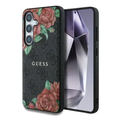 Originální zadní kryt GUESS Leather 4G Flowers Print Metal Classic Logo MagSafe do Samsung Galax