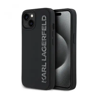 Zadní kryt Karl Lagerfeld 3D Rubber Glitter Logo pro iPhone 13 Black