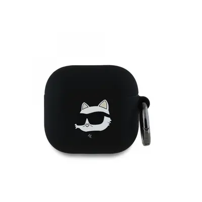 Pouzdro Karl Lagerfeld 3D Logo NFT Choupette Head pro AirPods 4 Black