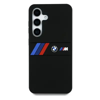 Originální zadní kryt BMW Silicone Middle Tricolor Stripes MagSafe pro Samsung Galaxy S25 Ultra 