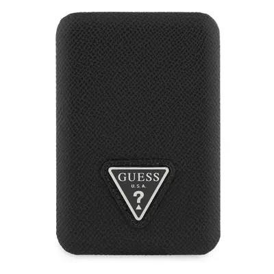 Powerbanka Guess PU Grained Triangle Logo MagSafe 5000mAh Black