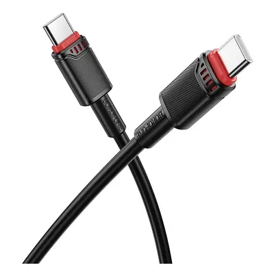 Datový kabel Borofone BX110 Beneficio USB-C - USB-C 60W 3A 1m černý