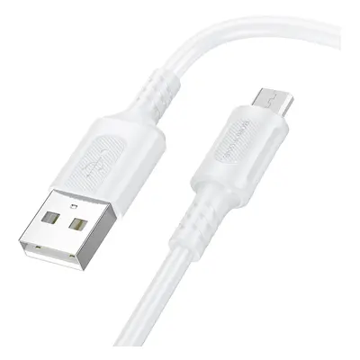 Kabel Borofone BX111 Feliz - USB na Micro USB - 2,4A 1 metr bílý