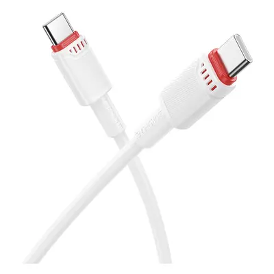 Datový kabel Borofone BX110 Beneficio USB-C - USB-C 60W 3A 1m bílý