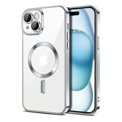 Kryt Techsuit Luxury Crystal MagSafe iPhone 13 stříbrný 136881