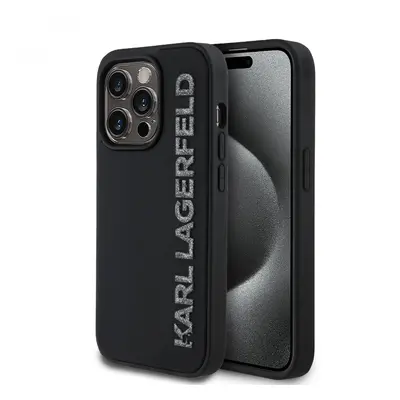 Zadní kryt Karl Lagerfeld 3D Rubber Glitter Logo pro iPhone 13 Pro Black