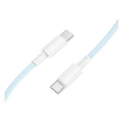 Datový kabel Borofone BX117 Source USB-C - USB-C PD 60W 3A 1m modrý