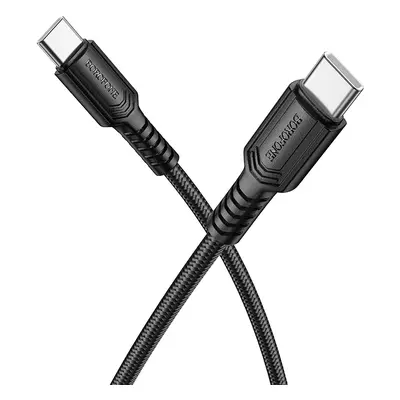 Datový kabel Borofone BX116 Certain USB-C - USB-C PD 60W 3A 1m černý