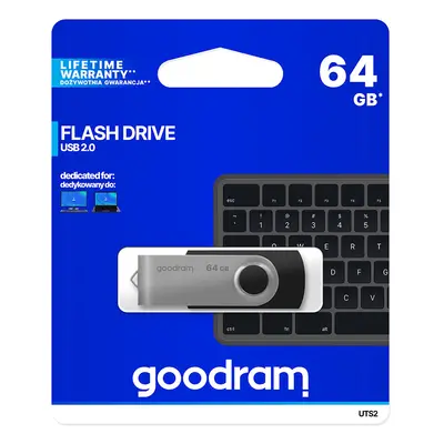 Flash disk GOODRAM UTS2 64GB černo-stříbrný 108803