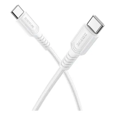 Datový kabel Borofone BX116 Certain USB-C - USB-C PD 60W 3A 1m bílý