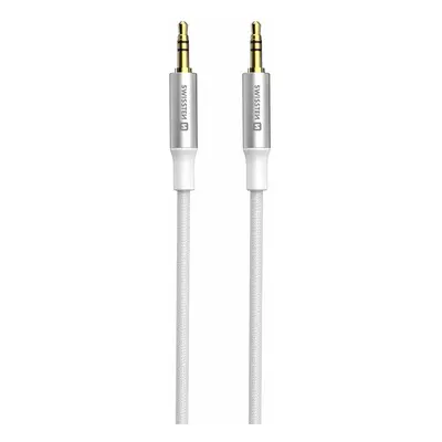 Audio kabel Swissten 3,5mm jack - 3,5mm jack 1,5 m bílý