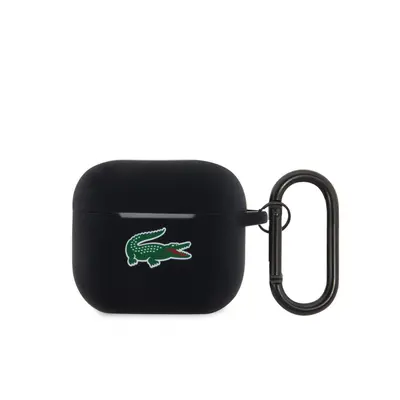 Pouzdro Lacoste Liquid Silicone Croc Logo pro AirPods 3 černé