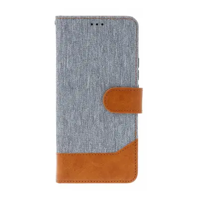 Pouzdro TopQ Jeans Xiaomi Redmi Note 14 Pro 5G knížkové šedé 136192