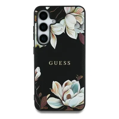 Originální zadní kryt GUESS Grained Printed Flower Pattern Magsafe do Samsung Galaxy S25 Ultra b