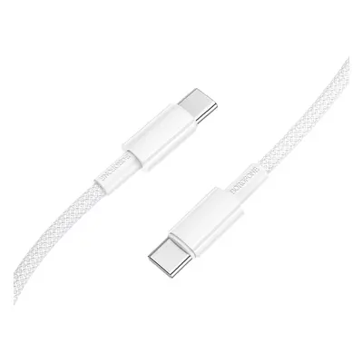 Datový kabel Borofone BX117 Source USB-C - USB-C PD 60W 3A 1m bílý