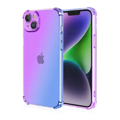 Kryt TopQ iPhone 13 Shock duhový fialovo-modrý 109765