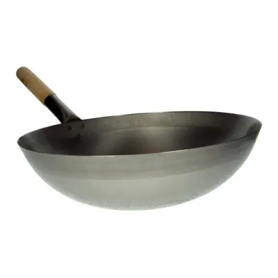 Heuschen & Schrouff Wok pánev s dřevěnou rukojetí 38cm - kulaté dno