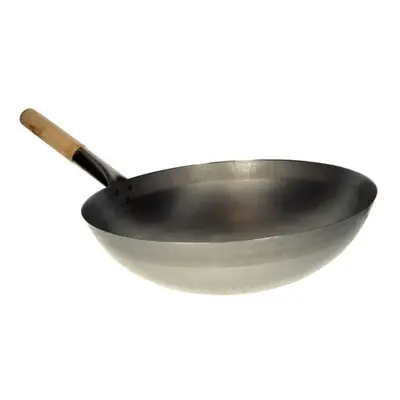 Heuschen & Schrouff Wok pánev s dřevěnou rukojetí 33cm - kulaté dno