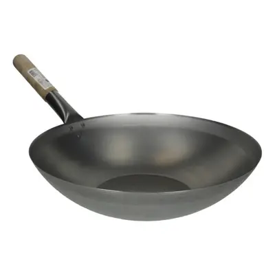 Heuschen & Schrouff Wok pánev s dřevěnou rukojetí 33cm - ploché dno