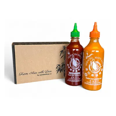 sambalshop Dárkový set | Omáčky Sriracha Original & Mayo | Bamboo