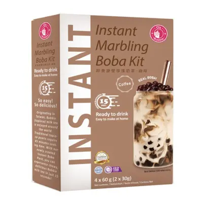 O's bubble Instantní Marble Bubble Tea - kávový 4x60g