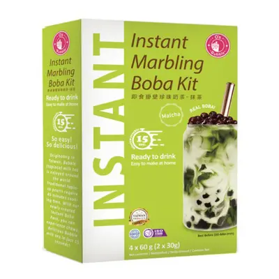 O's bubble Instantní Marble Bubble Tea - čaj Matcha 4x60g