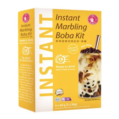 O's bubble Instantní Marble Bubble Tea - třtinový cukr 4x60g