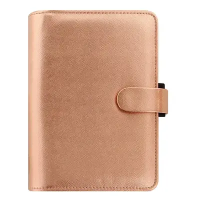 Filofax Kroužkový diář 2025 Saffiano Metallic osobní - Rose Gold