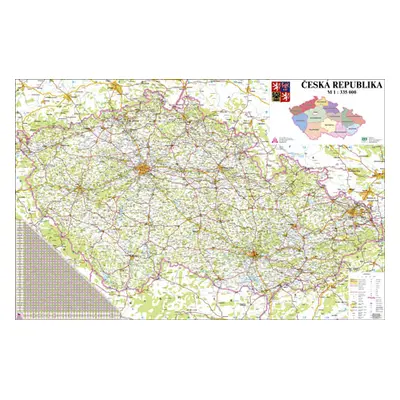 Česká republika - 1:330 000 - nástěnná mapa