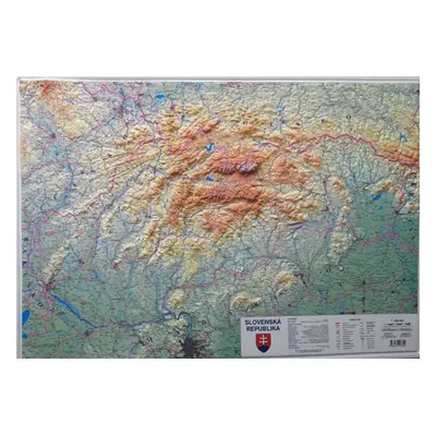 Slovenská republika - reliéfní nástěnná mapa - 1:450 000