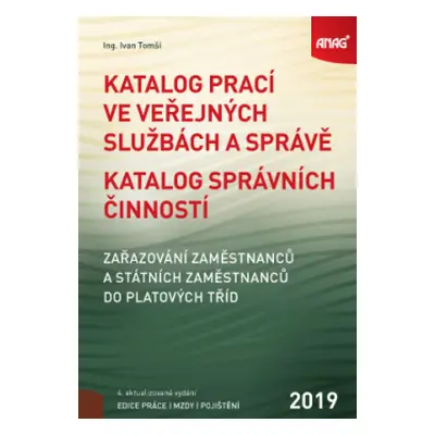 Katalog prací ve veřejných službách a správě 2019 - Ing. Ivan Tomší