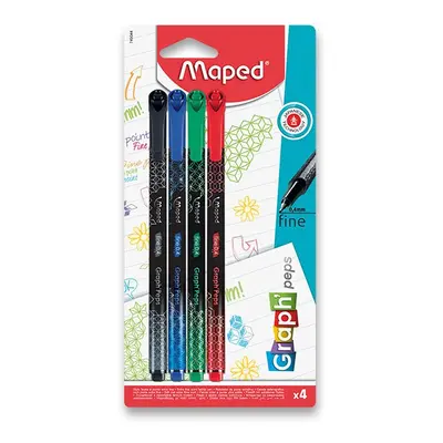 Liner MAPED Graph'Peps Deco - sada 4 barev, základní