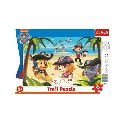 Puzzle deskové Tlapková patrola - Pirátská výprava 33 x 23cm, 15 dílků