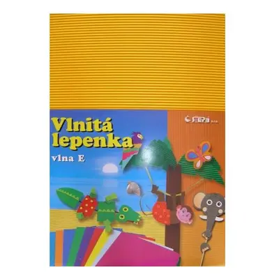 Vlnitý papír 260g - 34,5 × 24,5 cm - 10 listů - žlutá