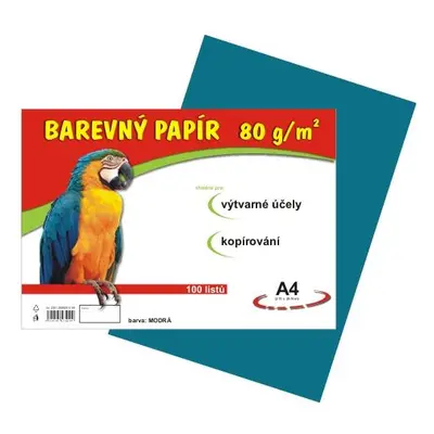 Barevný papír A4 80 g - 100 ks - modrý