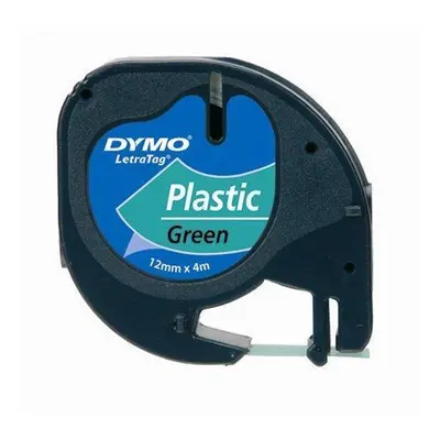 Páska DYMO Letratag 12 mm × 4 m, zelená, plast